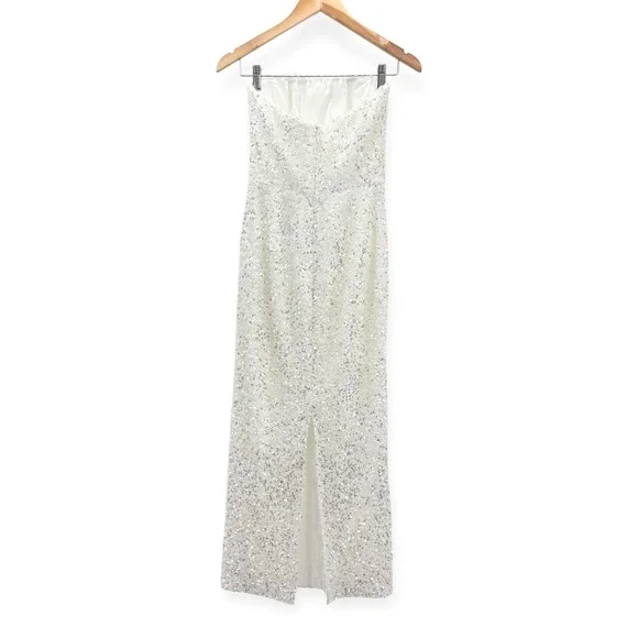 NWT Helsi Leslie Strapless Sequin Midi Dress White - Size Small -Retails $395 - Picture 10 of 16